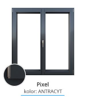 Okno Pixel, kolor: antracyt
