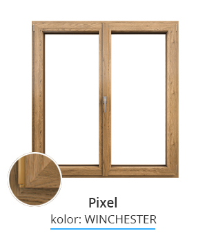 Okno Pixel, kolor: winchester