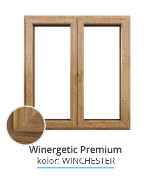 Okno Winergetic Premium, kolor: winchester